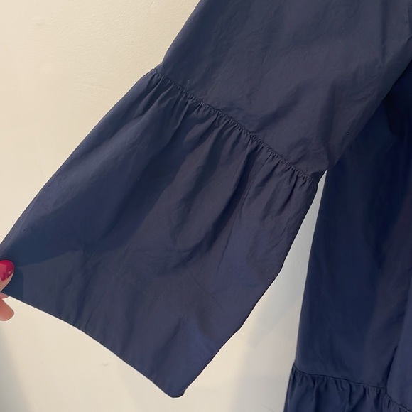 COS A-Line Dress With Gathered Seams / Size 8 / Navy - Picture 9 of 9